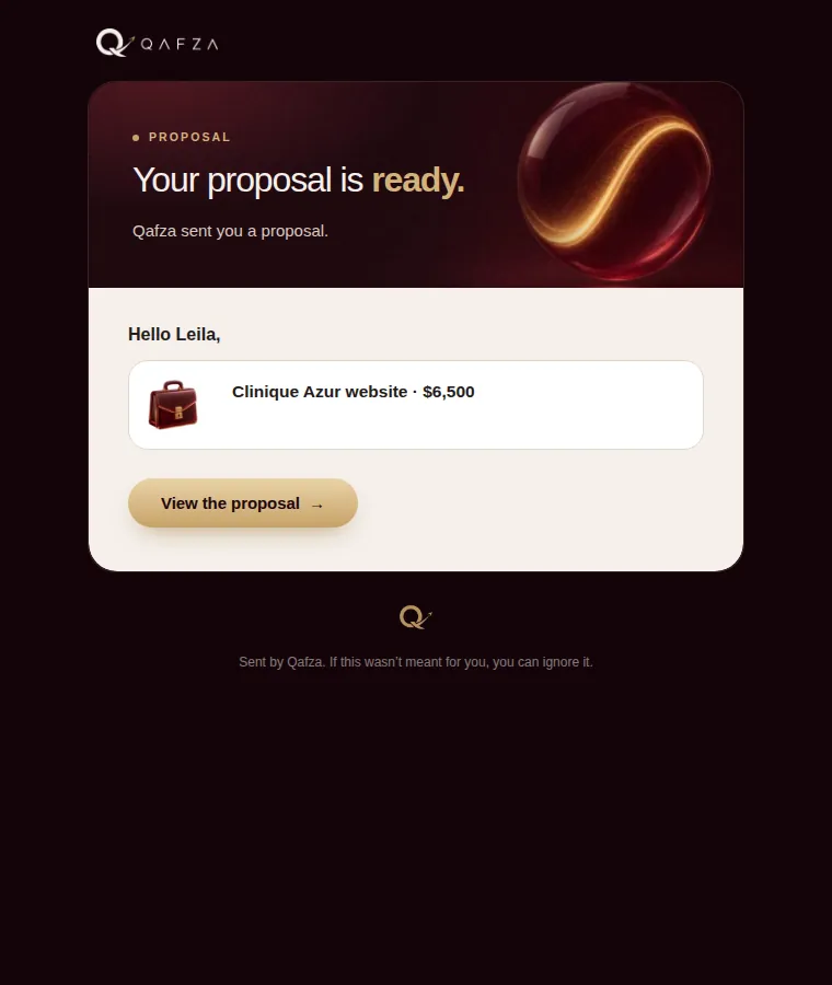 Proposal email